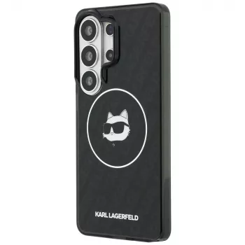 Karl Lagerfeld IML Repeated Choupette MagSafe vāciņš Samsung Galaxy S26 Ultra, melns
