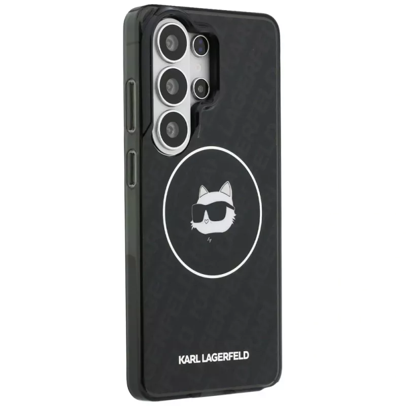 Karl Lagerfeld IML Repeated Choupette MagSafe vāciņš Samsung Galaxy S26 Ultra, melns