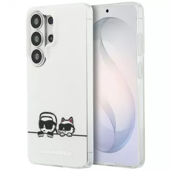 Karl Lagerfeld IML Peekaboo Karl & Choupette MacSafe maciņš Samsung Galaxy S26 Ultra - caurspīdīgs