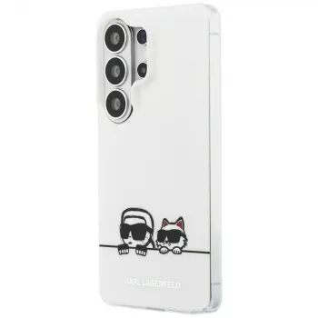 Karl Lagerfeld IML Peekaboo Karl & Choupette MacSafe maciņš Samsung Galaxy S26 Ultra - caurspīdīgs
