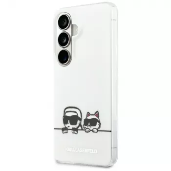 Karl Lagerfeld IML Peekaboo Karl & Choupette MagSafe maciņš Samsung Galaxy S26, caurspīdīgs