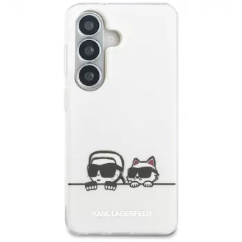 Karl Lagerfeld IML Peekaboo Karl & Choupette MagSafe maciņš Samsung Galaxy S26, caurspīdīgs