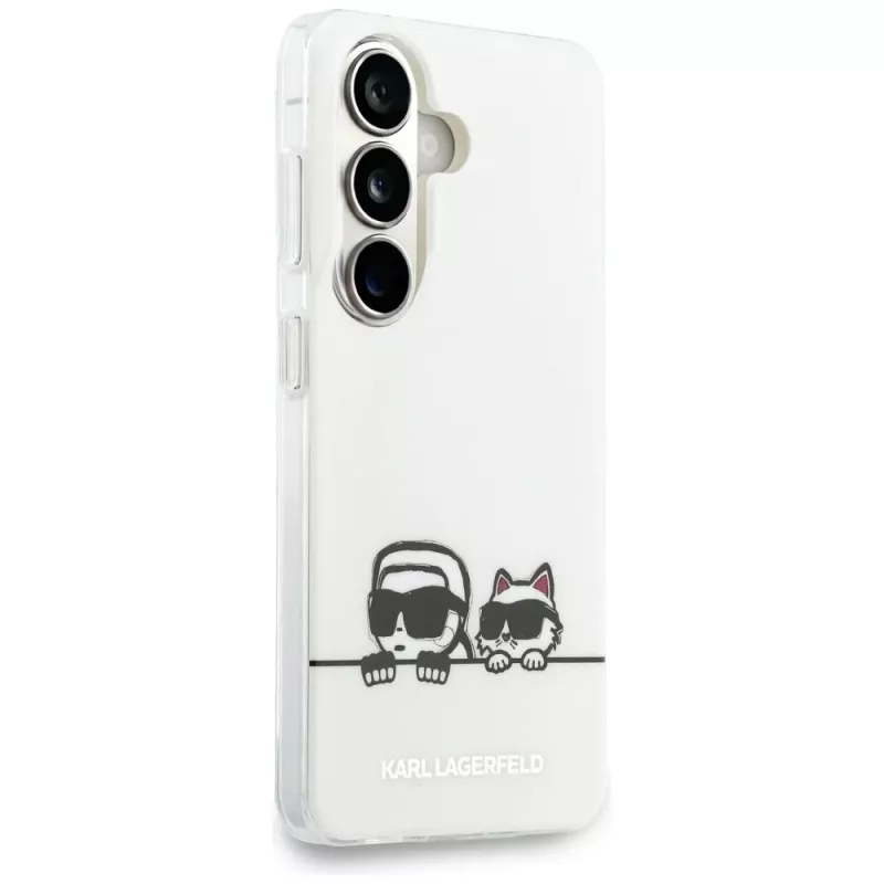 Karl Lagerfeld IML Peekaboo Karl & Choupette MagSafe maciņš Samsung Galaxy S26, caurspīdīgs