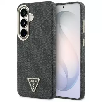 Guess 4G Triangle Logo MagSafe Maciņš Samsung Galaxy S26 — melns