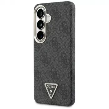 Guess 4G Triangle Logo MagSafe Maciņš Samsung Galaxy S26 — melns
