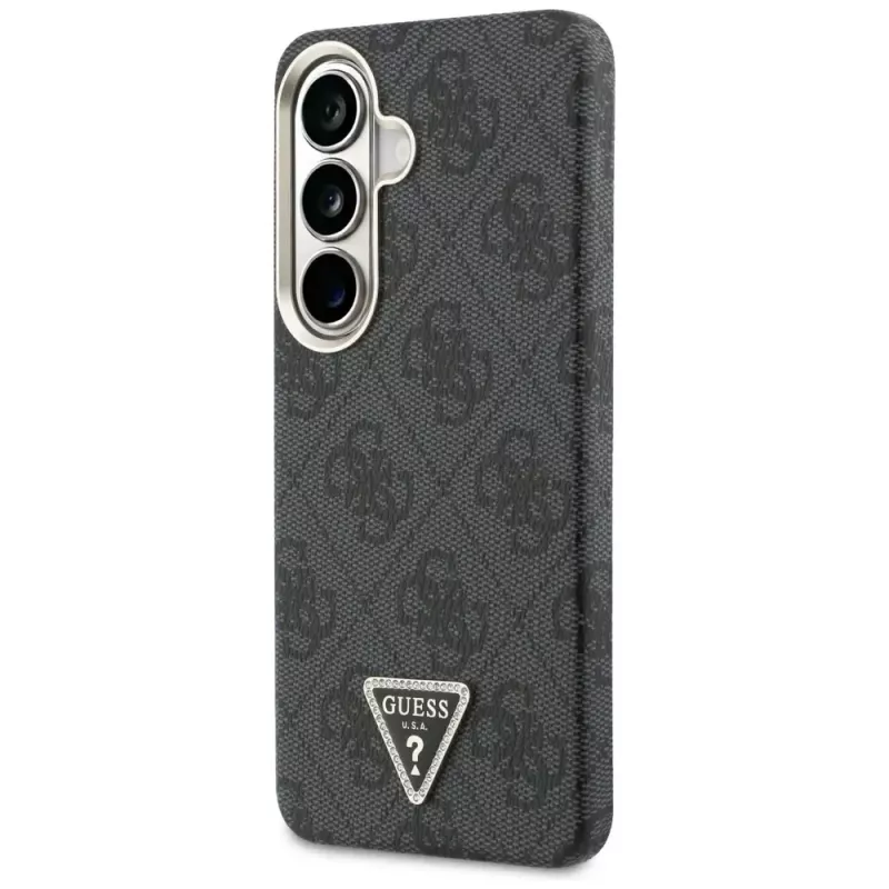 Guess 4G Triangle Logo MagSafe Maciņš Samsung Galaxy S26 — melns