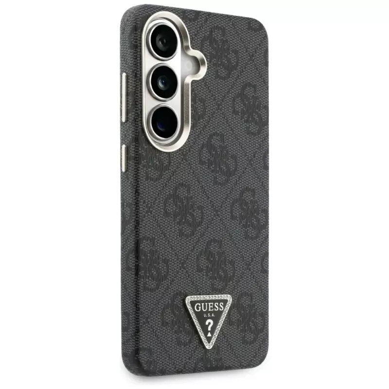 Guess 4G Triangle Logo MagSafe Maciņš Samsung Galaxy S26 — melns
