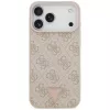 GUESS Leather 4G Triangle Strass MacSafe maciņš iPhone 18 Pro Max / 17 Pro Max - Rozā