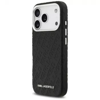Karl Lagerfeld FW Stamped Karl MacSafe maciņš Apple iPhone 17 Pro melns