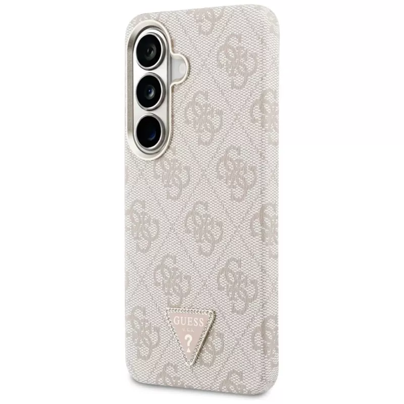 Guess 4G Triangle Logo MagSafe maciņš Samsung Galaxy S26 - rozā