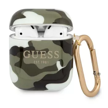 GUESS Camo Collection AirPods 1/2 vāciņš Green/Khaki