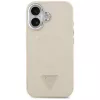 GUESS Triangle Logo Macīgais vāciņš iPhone 17 – bēšs
