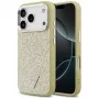 GUESS Glitter Triangle Logo MagSafe maciņš iPhone 17 Pro – zelts
