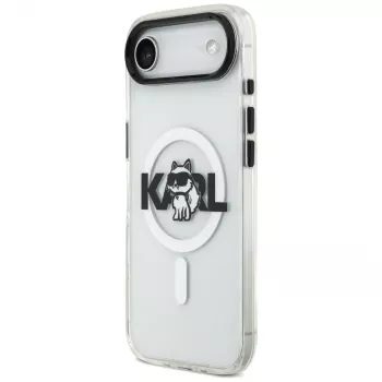 Karl Lagerfeld IML Choupette Sketch Logo MagSafe vāciņš iPhone Air, caurspīdīgs