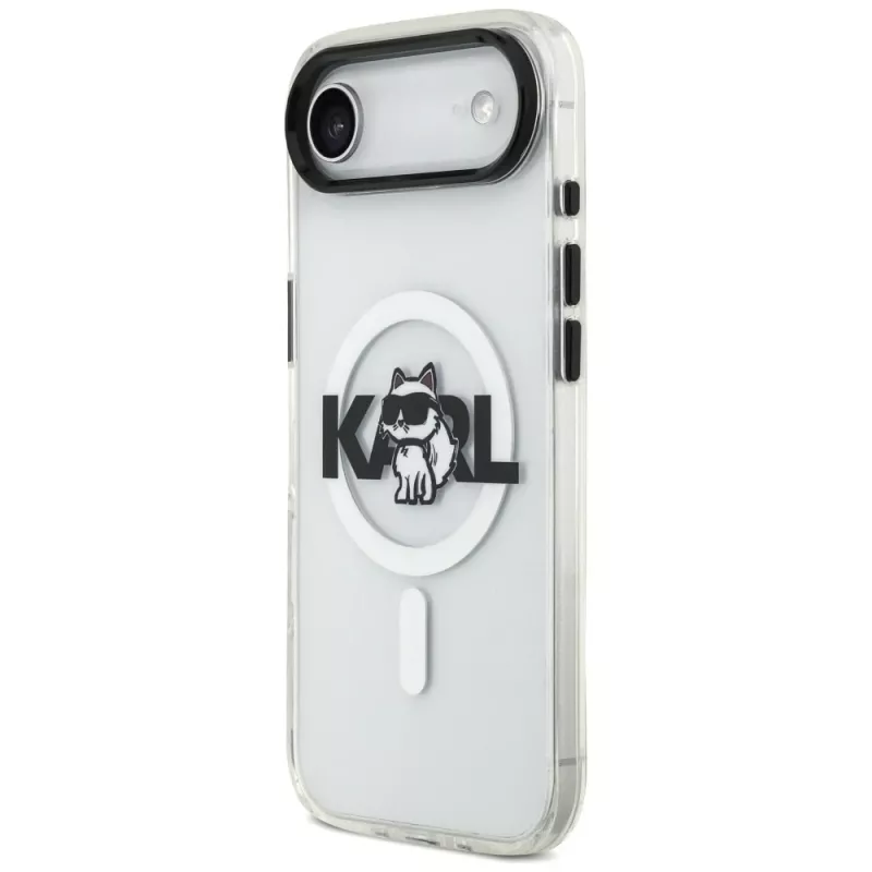 Karl Lagerfeld IML Choupette Sketch Logo MagSafe vāciņš iPhone Air, caurspīdīgs