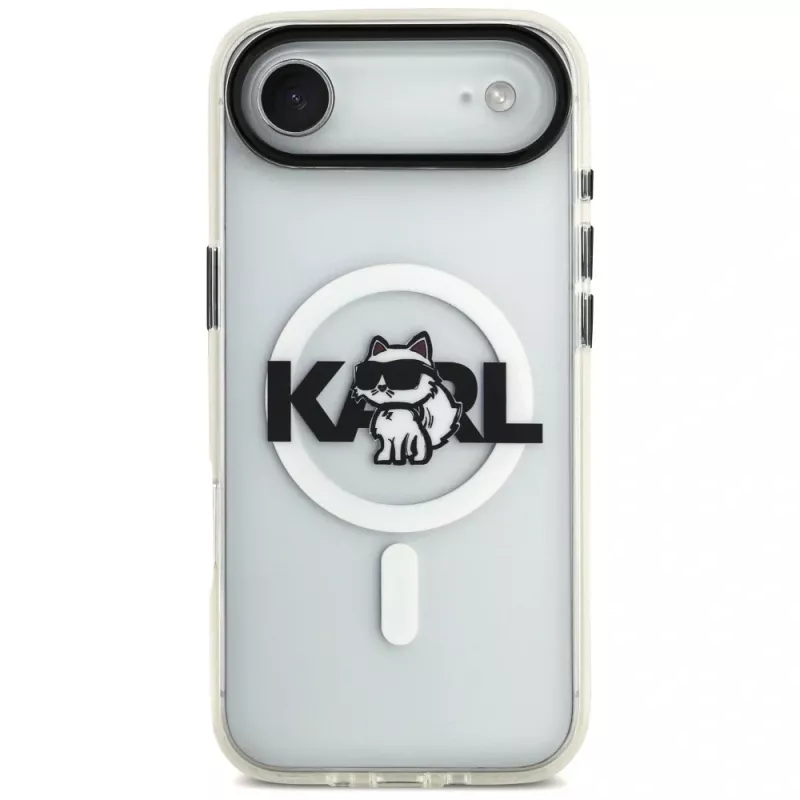 Karl Lagerfeld IML Choupette Sketch Logo MagSafe vāciņš iPhone Air, caurspīdīgs