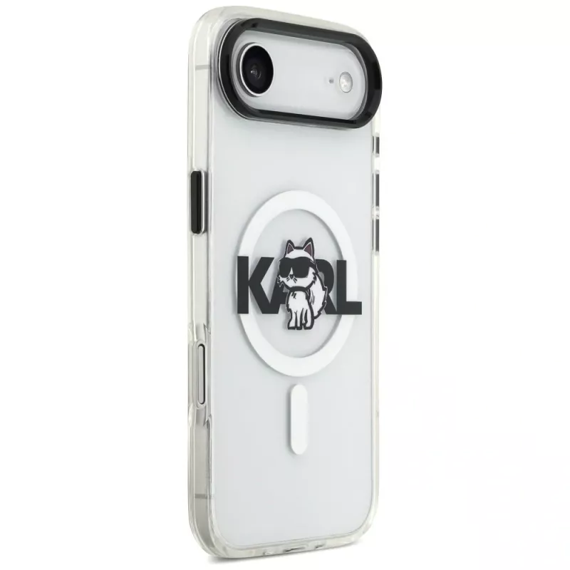 Karl Lagerfeld IML Choupette Sketch Logo MagSafe vāciņš iPhone Air, caurspīdīgs