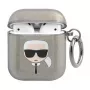 Karl Lagerfeld KLA2UKHGK AirPods 1/2 vāciņš Black Glitter Karl's Head