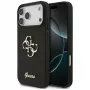 GUESS Fixed Glitter Big 4G maciņš iPhone 18 Pro Max / 17 Pro Max - Melns