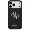 GUESS Fixed Glitter Big 4G maciņš iPhone 18 Pro Max / 17 Pro Max - Melns