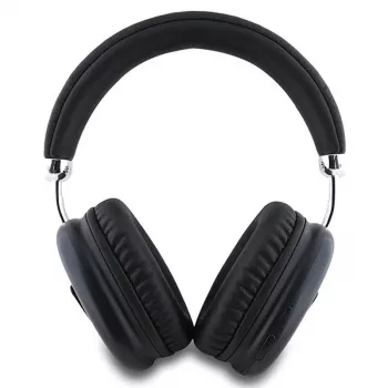 GUESS Bluetooth 5.3 Over-Ear austiņas ar metālisku trīsstūra logotipu - Melna
