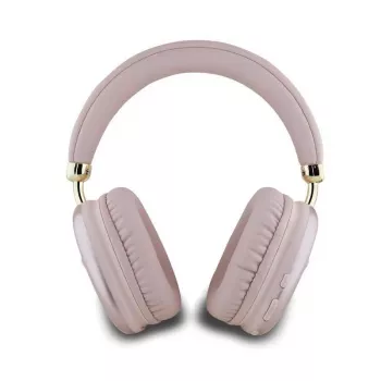 GUESS Metallic Triangle Logo On-Ear Bluetooth austiņas V5.3 rozā
