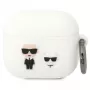 Karl Lagerfeld KLACA3SILKCW AirPods 3 vāciņš balts silikons Karl & Choupette