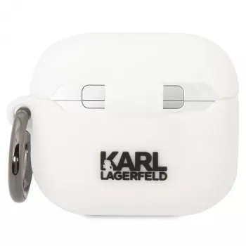 Karl Lagerfeld KLACA3SILKCW AirPods 3 vāciņš balts silikons Karl & Choupette