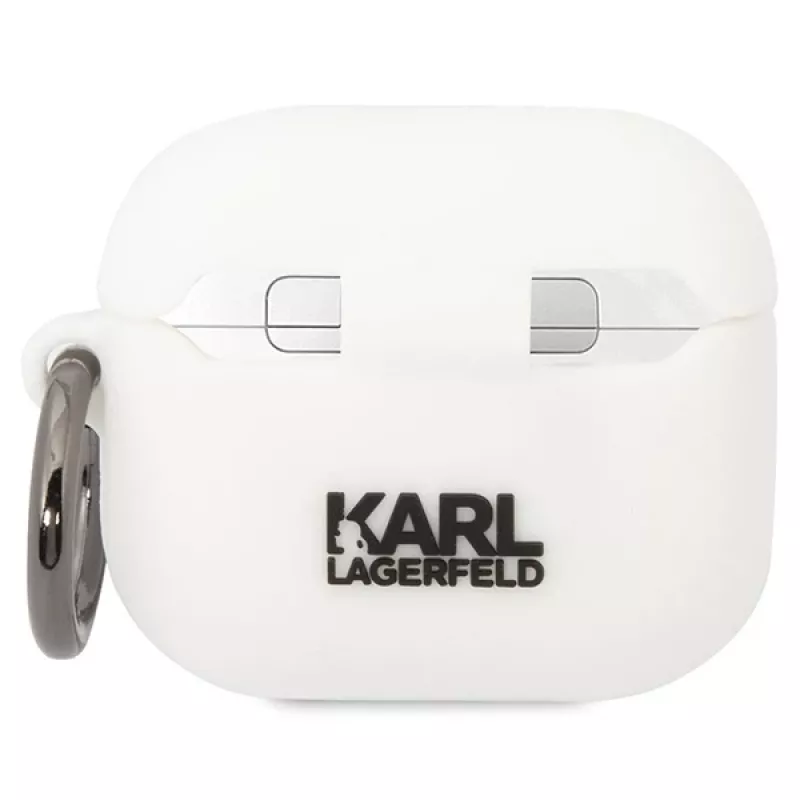 Karl Lagerfeld KLACA3SILKCW AirPods 3 vāciņš balts silikons Karl & Choupette