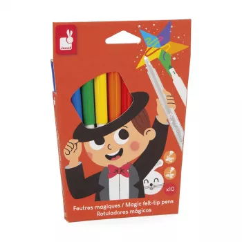 Janod Magic Colour-Changing Felt Tip Pens, 10 krāsas