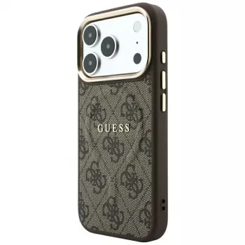 GUESS Embossed 4G Classic MagSafe maciņš iPhone 17 Pro Max / 18 Pro Max - Brūns