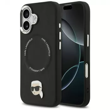 Karl Lagerfeld Karl Pin MagSafe maciņš iPhone 17 - melns