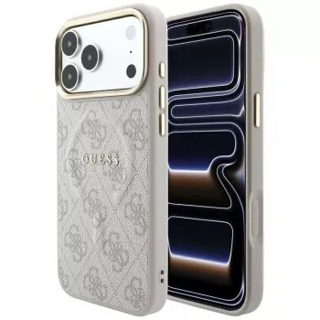 GUESS Embossed 4G Classic MagSafe maciņš iPhone 17 Pro / 18 Pro - rozā