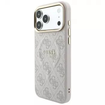 GUESS Embossed 4G Classic MagSafe maciņš iPhone 17 Pro / 18 Pro - rozā