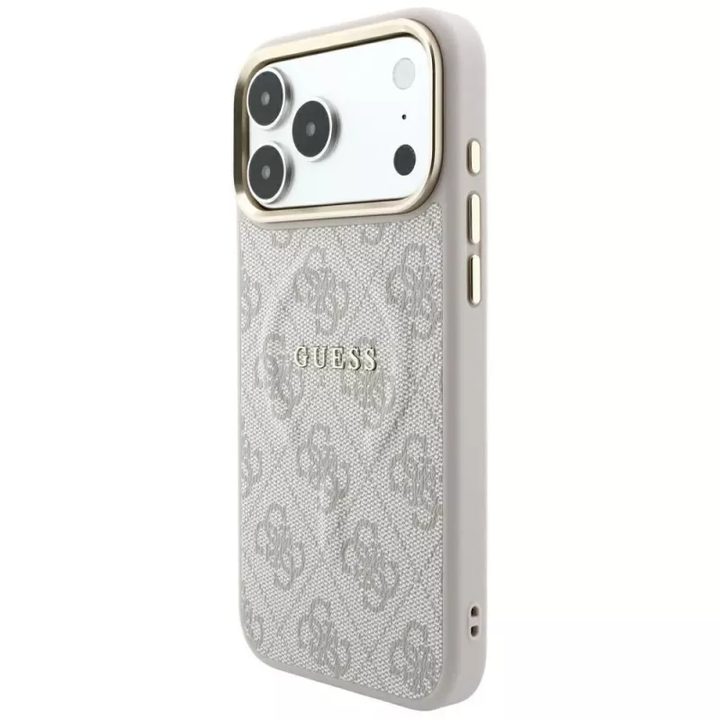 GUESS Embossed 4G Classic MagSafe maciņš iPhone 17 Pro / 18 Pro - rozā