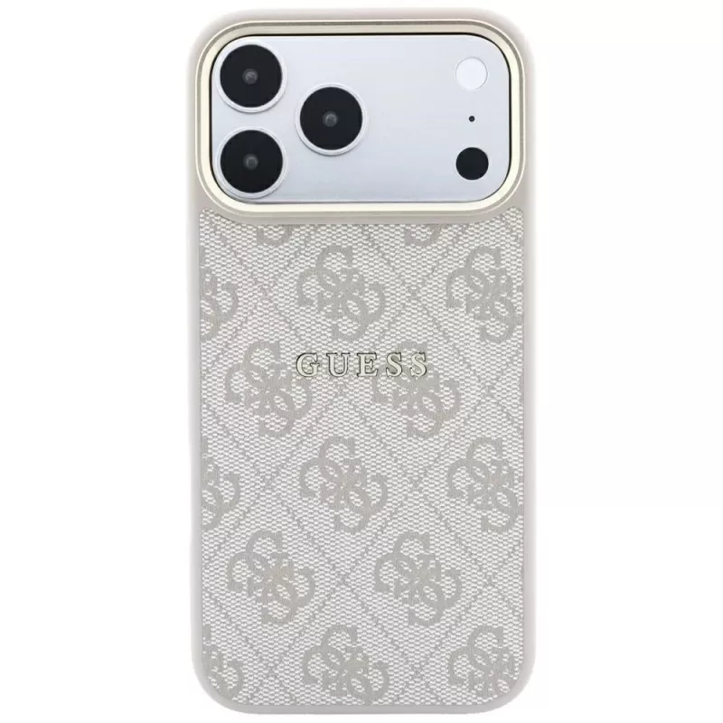 GUESS Embossed 4G Classic MagSafe maciņš iPhone 17 Pro / 18 Pro - rozā