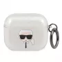 Karl Lagerfeld KLA3UKHGS AirPods 3 vāciņš Sudraba Glitter Karl's Head