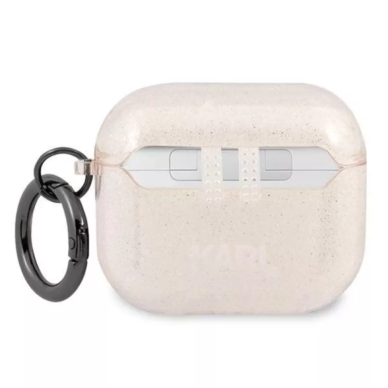 Karl Lagerfeld KLA3UKHGD AirPods 3 Maciņš Glitter Gold Karl's Head