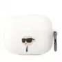 Karl Lagerfeld KLAPRUNIKH AirPods Pro maciņš balts silikona Karl Head 3D