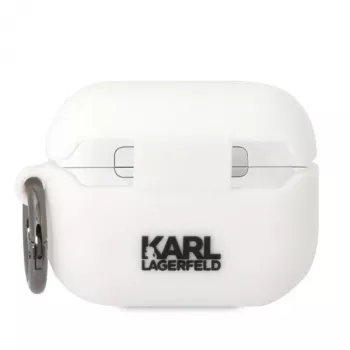 Karl Lagerfeld KLAPRUNIKH AirPods Pro maciņš balts silikona Karl Head 3D