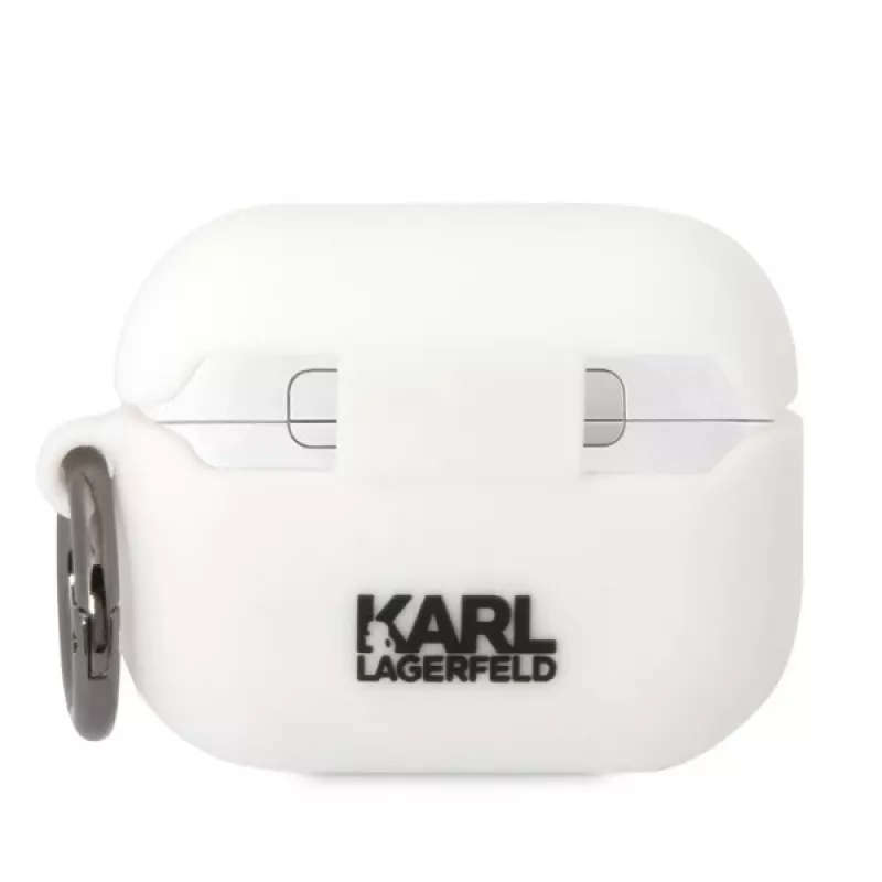 Karl Lagerfeld KLAPRUNIKH AirPods Pro maciņš balts silikona Karl Head 3D