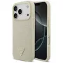 GUESS Croco Triangle Logo MacSafe maciņš iPhone 17 Pro — zelta krāsā