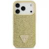 GUESS Rhinestone Triangle Logo iPhone 17 Pro maciņš - Zelts