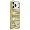GUESS Rhinestone Triangle Logo iPhone 17 Pro maciņš - Zelts