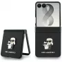 Karl Lagerfeld Karl & Choupette Saffiano Pins Maciņš Samsung Galaxy Z Flip8 - Melns