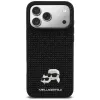 Karl Lagerfeld Rhinestones Karl & Choupette Pin Maciņš iPhone 17 Pro Max - Melns