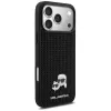 Karl Lagerfeld Rhinestones Karl & Choupette Pin Maciņš iPhone 17 Pro Max - Melns