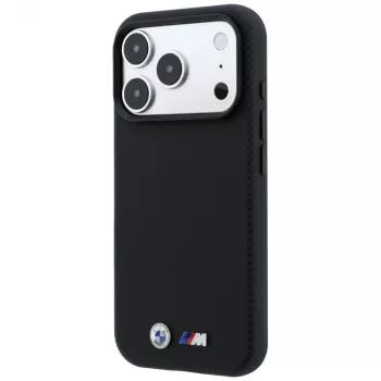 BMW M Quadrille Kevlar Metal Logo MagSafe Maciņš iPhone 18 Pro / 17 Pro - Melns
