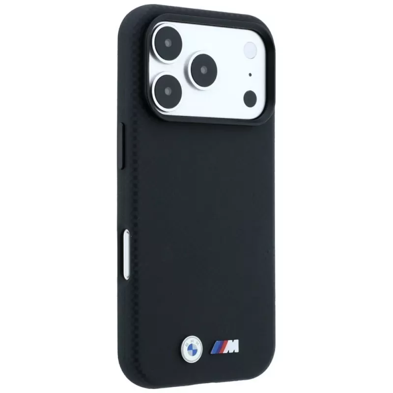 BMW M Quadrille Kevlar Metal Logo MagSafe Maciņš iPhone 18 Pro / 17 Pro - Melns