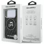 Karl Lagerfeld IML Glitter Karl & Choupette galvu logo MagSafe maciņš iPhone 17 Pro melns